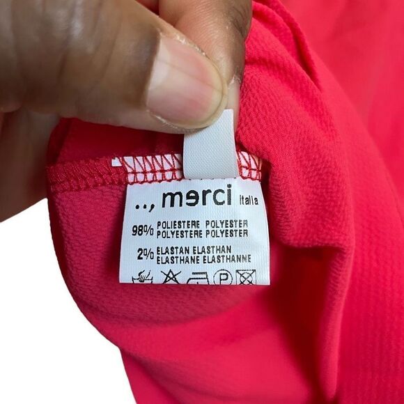 ..,merci Italia Dress Women’s IT 40/US S Red Crepe Shift Dress - Picture 3 of 7